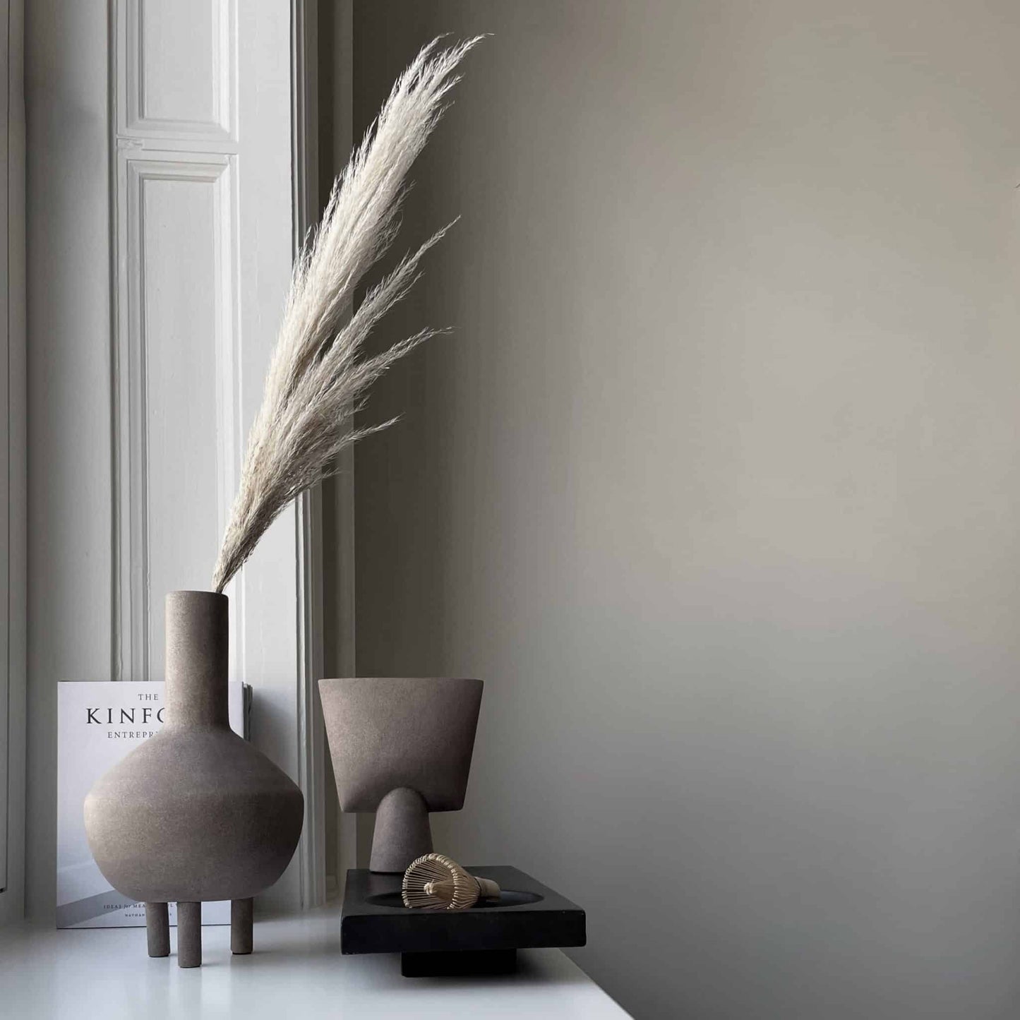 Duck Vase, Fat, Dark Grey