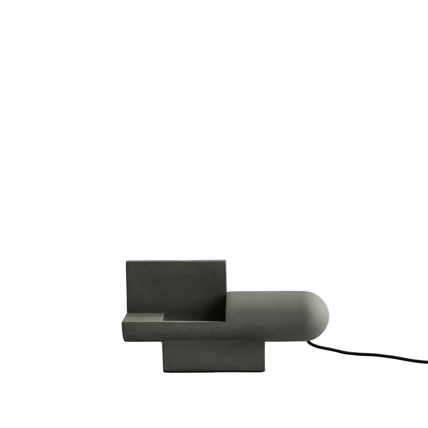 Brutalist Lamp, concrete - grey