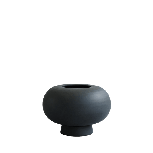 Kabin Vase, Fat, Black