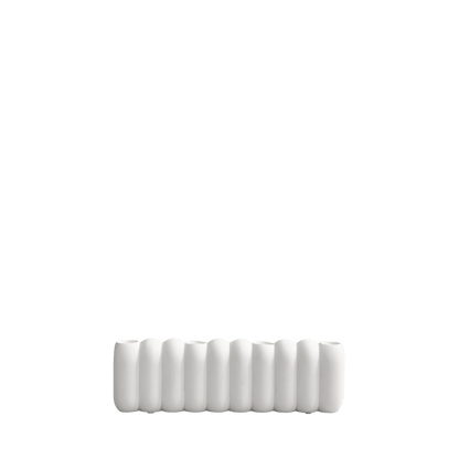 Tube Candle Holder, Bone White