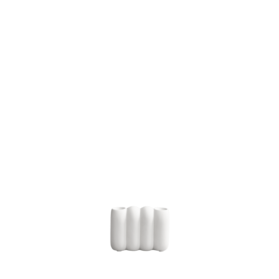 Tube Candle Holder, Bone White