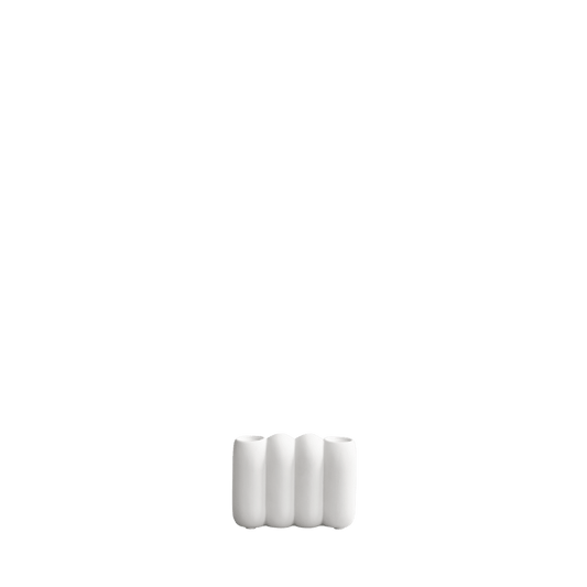 Tube Candle Holder, Bone White