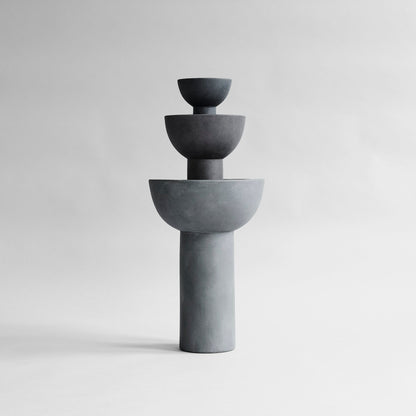 Block Vase Big, Dark Grey