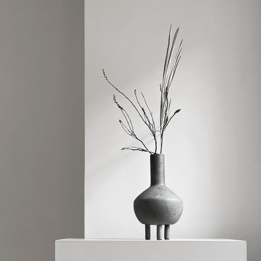 Duck Vase, Fat, Dark Grey