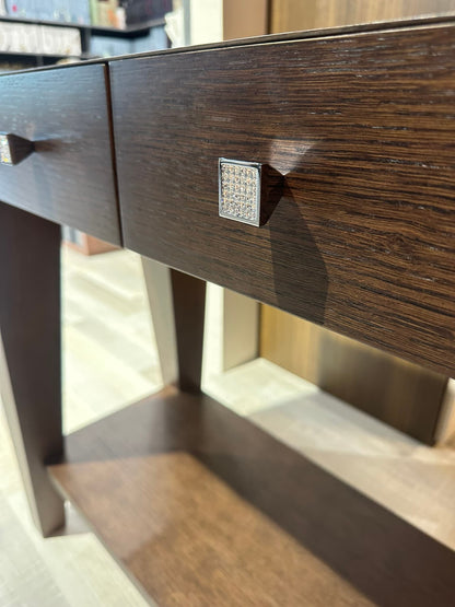 Drevený stolík so Swarovski krištáľmi - slovenský výrobok