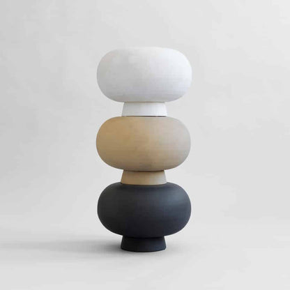 Kabin Vase, Fat, Black
