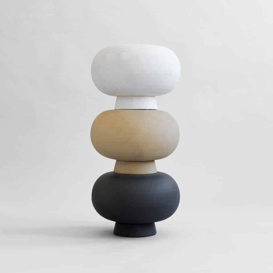 Kabin Vase, Fat, Black